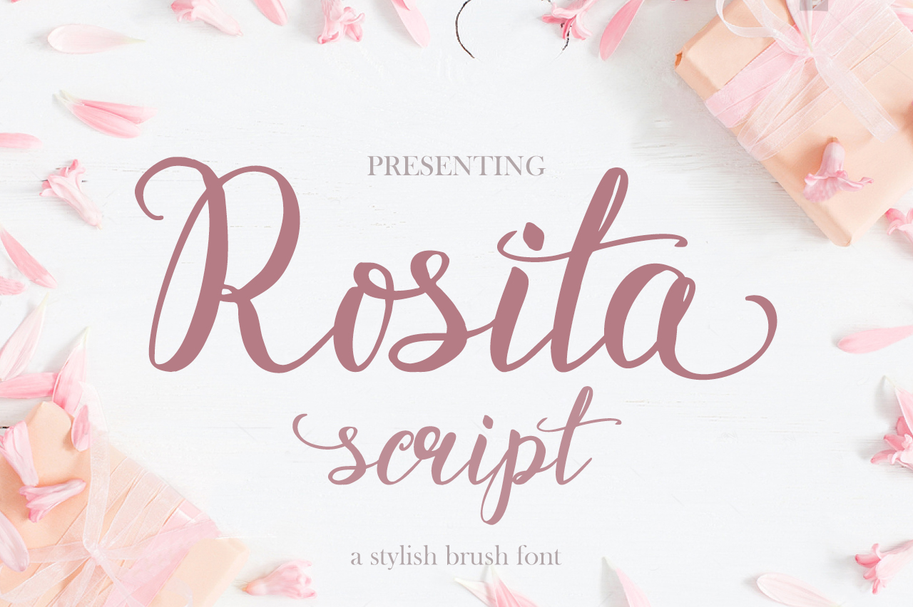 Rosita script - stylish brush font