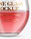 Pink Wine Glass Mockup