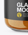 Glass Jar with Curry Sauce Mockup - Front View