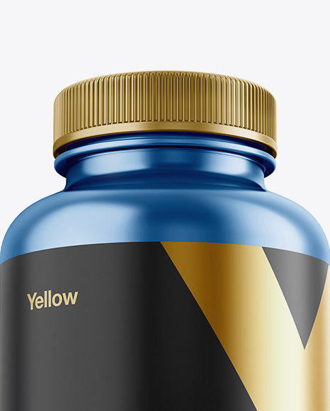 Metallic Protein Jar Mockup - Hero Shot