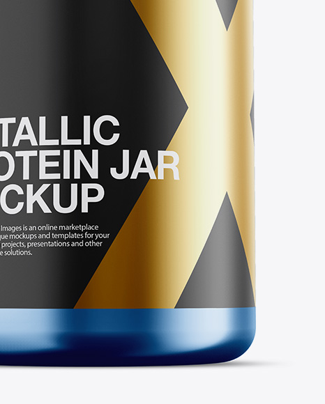 Metallic Protein Jar Mockup - Hero Shot