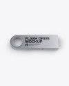 Aluminium Flash Drive Mockup - Side View (High-Angle Shot)