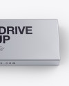 Aluminium Flash Drive Mockup - Side View (High-Angle Shot)