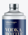 Frosted Glass Bottle W/ Vodka Mockup