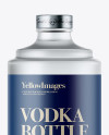 Frosted Glass Bottle W/ Vodka Mockup