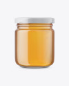 Glass Jar with Honey Mockup - Front View