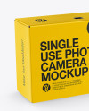 Disposable Camera Mockup - Back Half Side View Disposable Camera Mockup - Back Half Side View