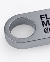 Aluminium Flash Drive Mockup - Half Side View (High-Angle Shot)