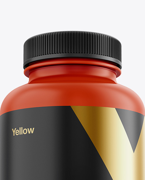 Matte Plastic Protein Jar Mockup - Hero Shot