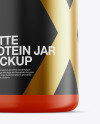 Matte Plastic Protein Jar Mockup - Hero Shot