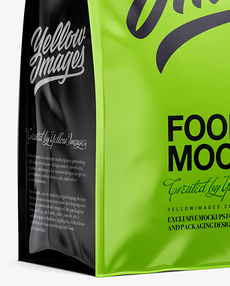 4lb Food Bag Mockup - Half Side View