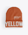 Turn Up Beanie Hat Mockup - Top View