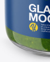 Glass Jar with Pesto Mockup - Front View (High Angle Shot)