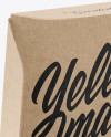 Opened Kraft Paper Box With Chocolates Mockup - Half Side View