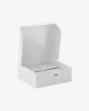 Opened Glossy Paper Box With Chocolates Mockup - Half Side View