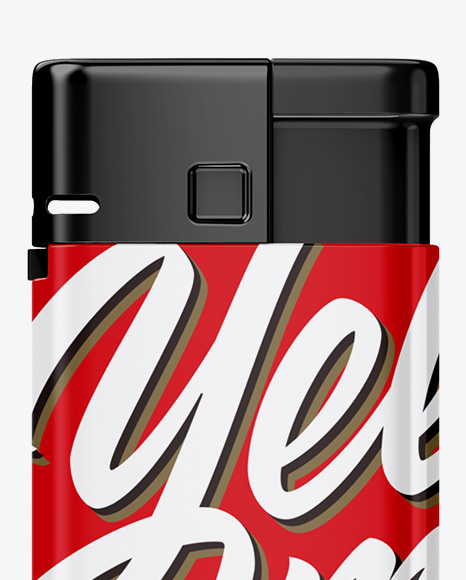 Plastic Lighter Mockup - Front View