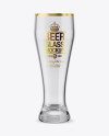 Empty Weizen Beer Glass Mockup