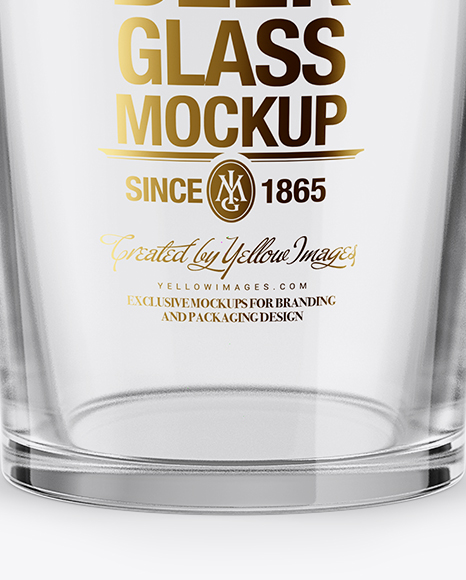 Empty Beer Glass Mockup