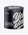 Tin Box Mockup - Front View (High-Angle Shot)