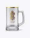 Empty Tankard Glass Mug Mockup