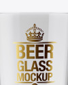 Empty Beer Glass Mockup