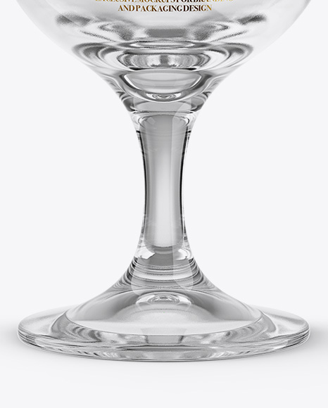 Empty Tulip Glass Mockup