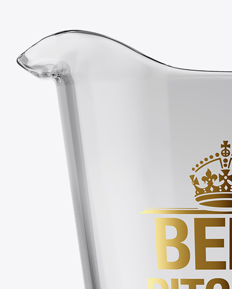 Empty Glass Pitcher Mockup