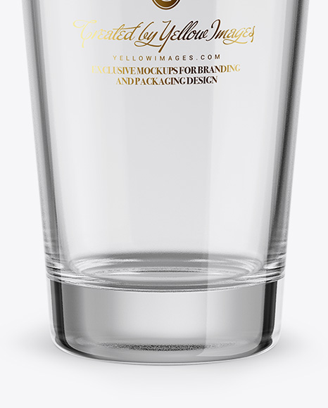 Empty Willi Becher Glass Mockup