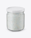 Glass Jar with Tartar Sauce Mockup - Front View (High Angle Shot)