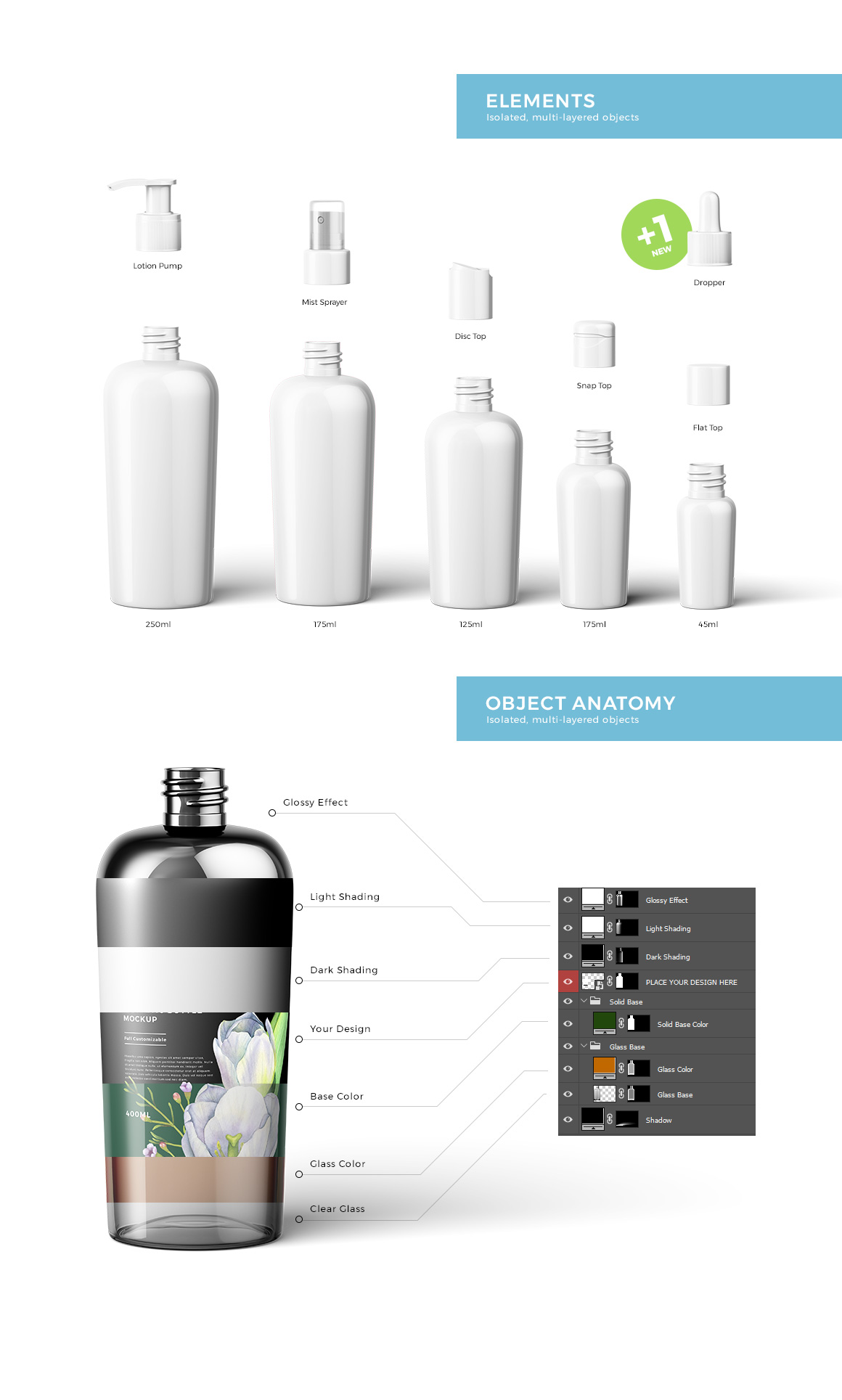 Cosmetic Bottles Mockup Vol.4