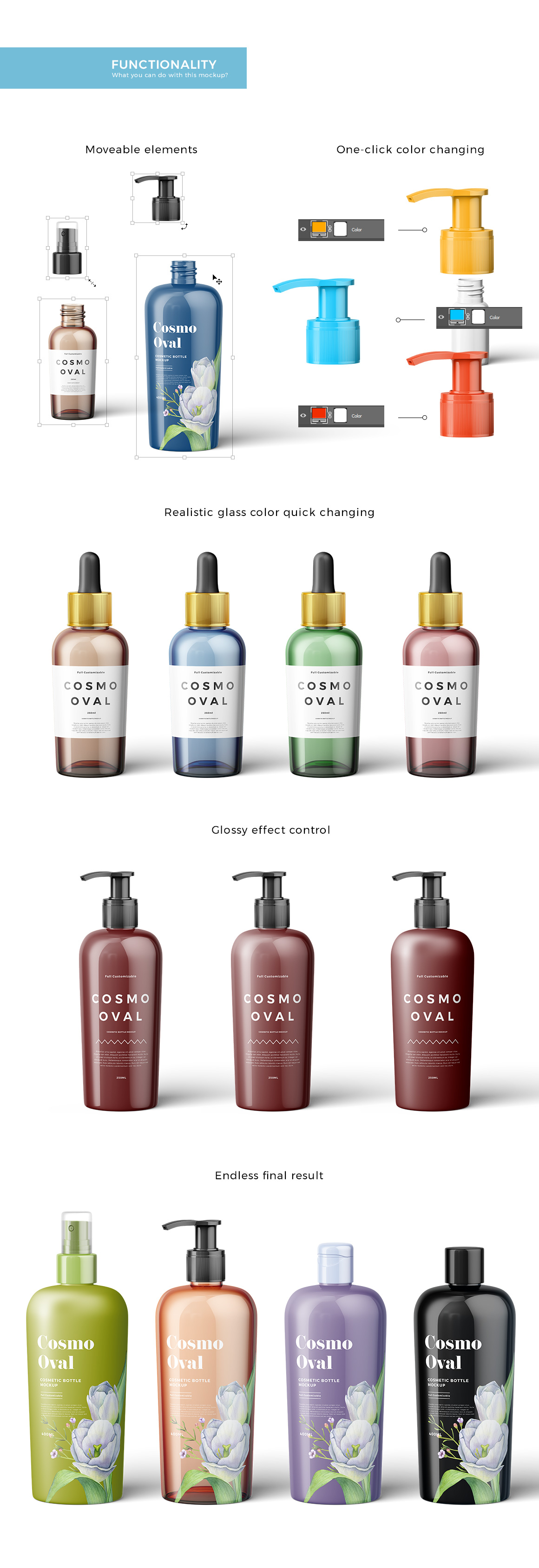 Cosmetic Bottles Mockup Vol.4