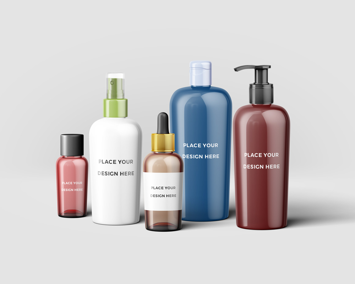 Cosmetic Bottles Mockup Vol.4