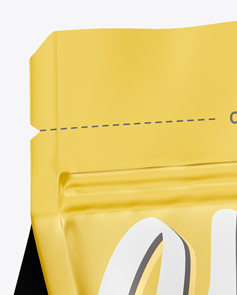 Matte Food Bag Mockup - Half Side View