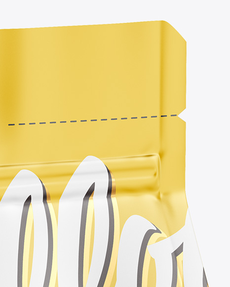 Matte Food Bag Mockup - Half Side View