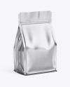 Metallic Food Bag Mockup - Half Side View