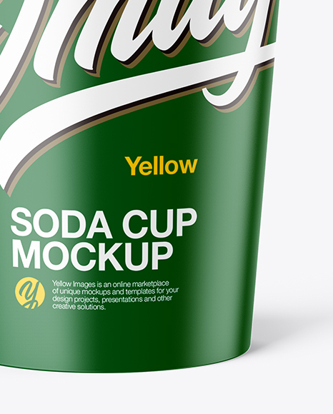 Matte Plastic Soda Cup Mockup - Front View - Free Download Images High