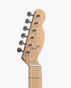 Electric Guitar with Wooden Fingerboard Mockup - Half Side View