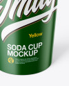 Matte Plastic Soda Cup Mockup (High-Angle Shot)