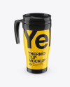 Glossy Thermo Cup Mockup (High-Angle Shot)