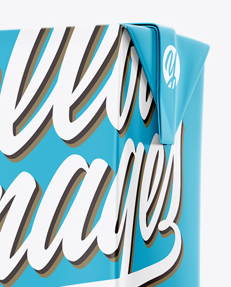 250g Carton Package Mockup - Half Side View