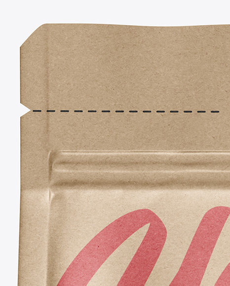 Kraft Food Bag Mockup - Front View