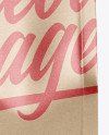 Kraft Food Bag Mockup - Front View