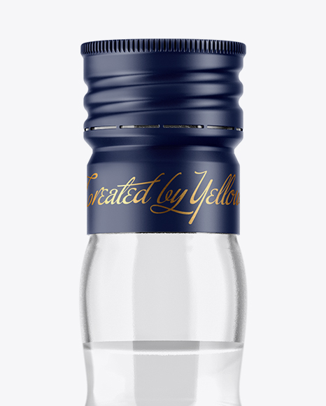 Clear Glass Water Bottle Mockup