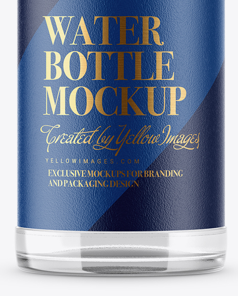 Clear Glass Water Bottle Mockup