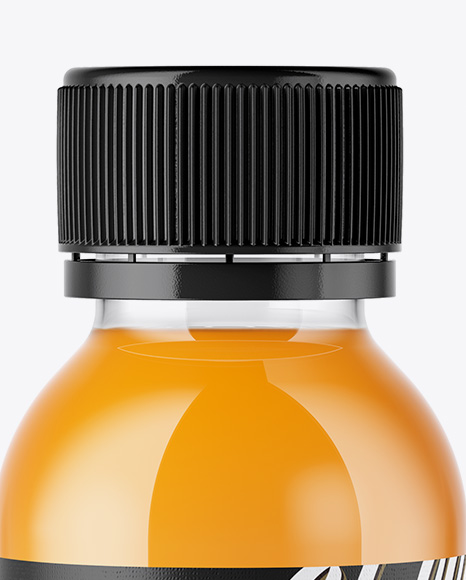 60ml Plastic Bottle with Orange & Apple Juice Mockup