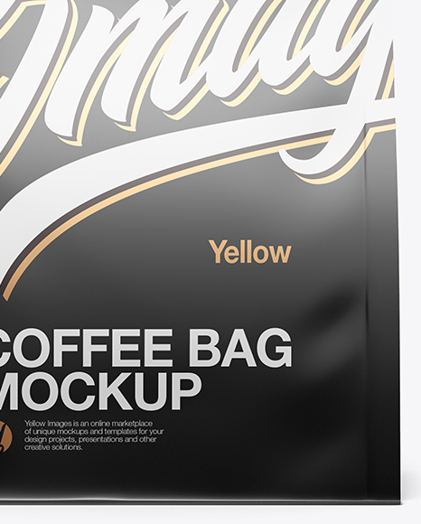 Matte Coffee Bag Mockup - Front View