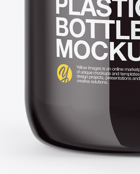 60ml Plastic Bottle with Dark Soft Drink Mockup