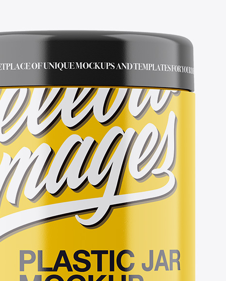 Glossy Plastic Jar Mockup Glossy Plastic Jar Mockup