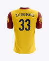 Men’s Soccer V-Neck Jersey mockup (Back View)