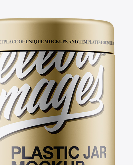 Matte Metallic Plastic Jar Mockup Matte Metallic Plastic Jar Mockup